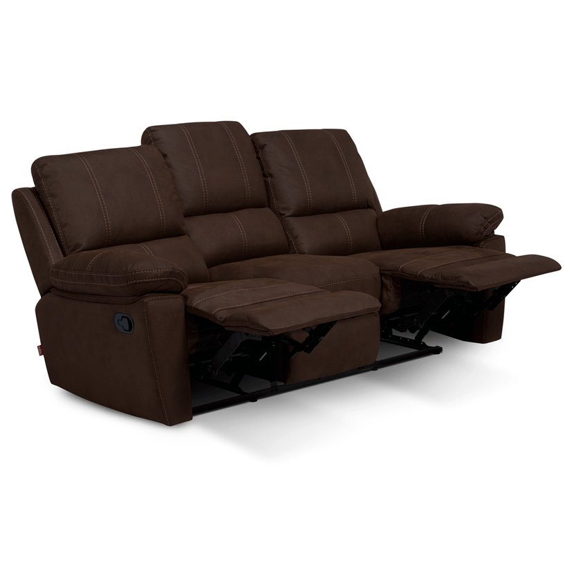 sofa reclinable bruno 3 cuerpos marron